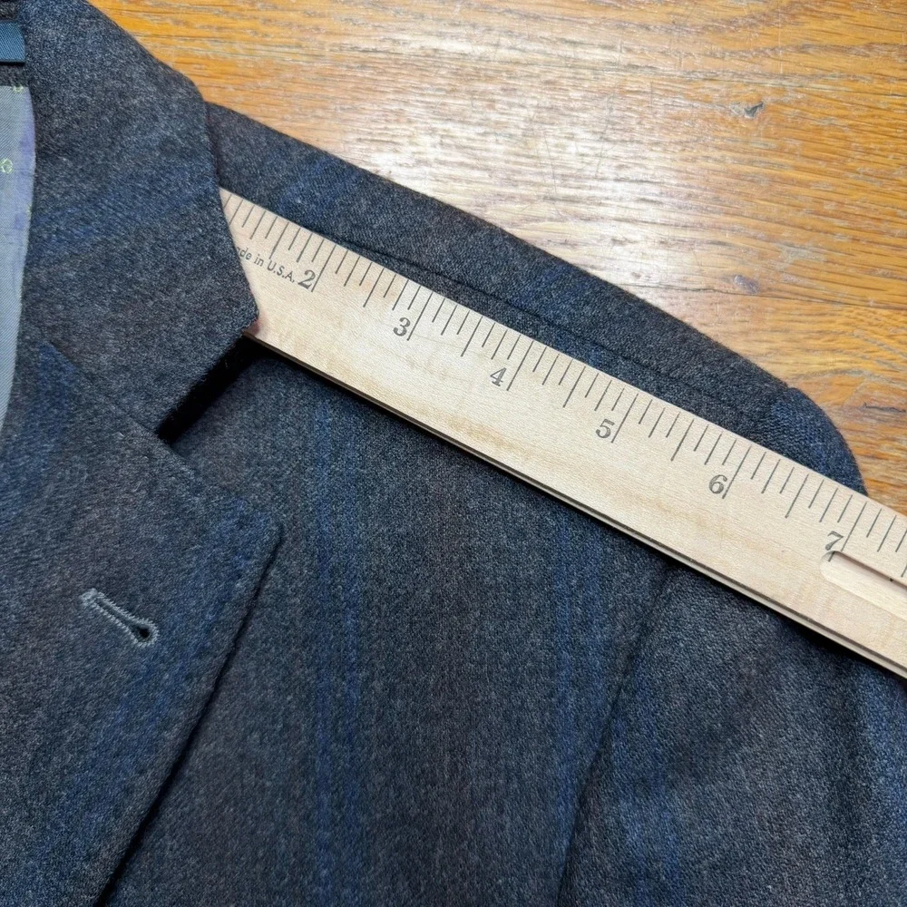 Ted Baker Endurance‎ Blazer Men 38R Wool Tweed Brown Ombré Striped Portugal